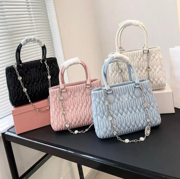 Luxus-Designer-Handtaschen Totes Pink Wallet Crystal Fashion Basket Damen Tragetaschen Freizeit-Schulter-Strand-Reise-Einkaufstaschen