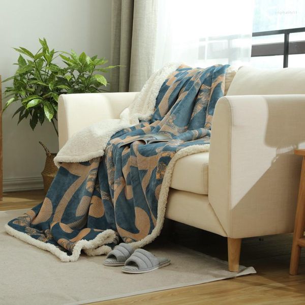 Coperte Moda Doppio Più Spesso Autunno E Inverno Flanella Coperta Di Lana Divano / Letto Lenzuolo Singolo 1 PZ