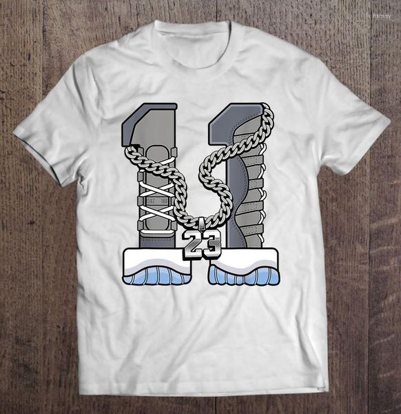 Magliette da uomo Cool Grey 11S Tee per abbinare il numero 23 Drip 11 Court Shirt per uomo Top T-Shirt Abiti oversize