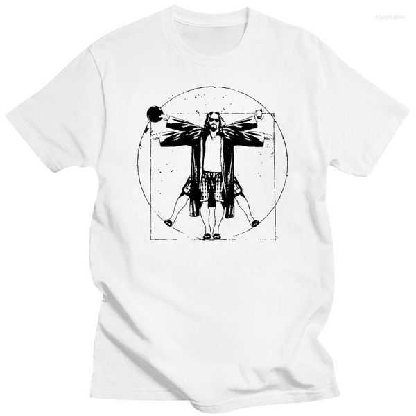 Camas de camisetas masculinas O grande filme de culto de cara de lebowski kultfilm coen irmãos da Vinci Man Summer Summer Manga curta T-shirt streetwear