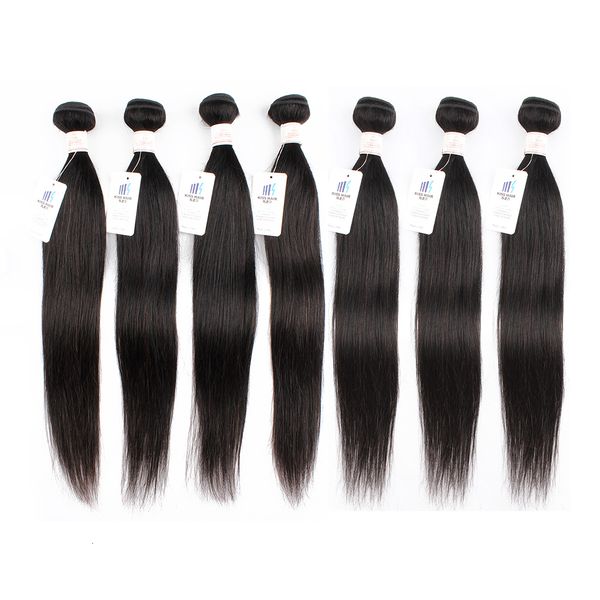 Hair Bulks Natural Bundles de cabelo humano preto naturais 1pc 3pcs 5pcs 7pcs por lote 12-22 polegadas Indian Hair Double Weft Bone reto 230518