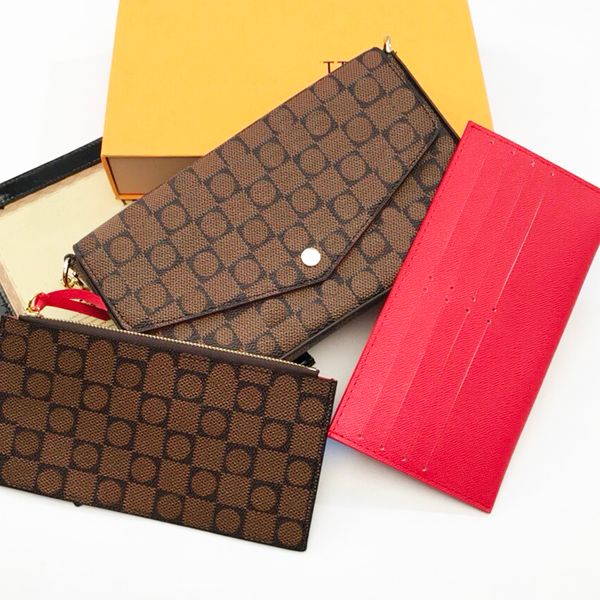3-часовые набор Pochettes felicies Дизайнерские сумки женские сумки для плеча сумки для сумки для кошелька классические сумочки цветочные коричневые многофункциональные