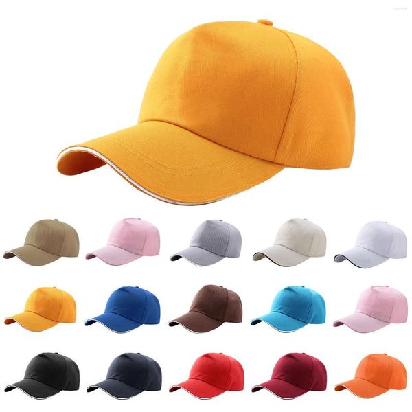 Cappelli a tesa larga Berretto da baseball in tinta unita per esterni alla moda per uomo Donna Cappellino da sole casual classico Cappellini semplici Protezione solare regolabile con visiera