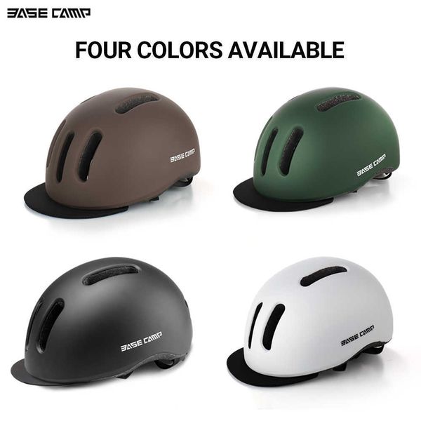 Capacetes de ciclismo Capacete urbano Base Capacete com Hat Hat Eaves Capacetes de bicicleta dobráveis ​​Capacetes elétricos A assistência de bicicleta MTB de bicicleta P230419