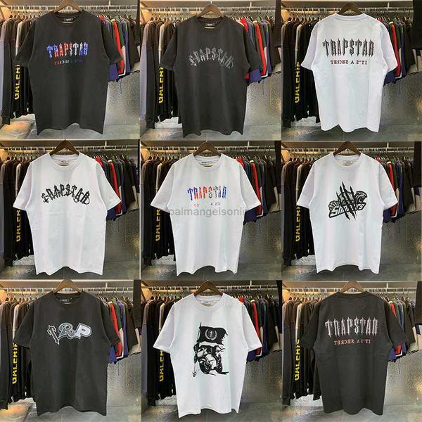 Roupas de moda de grife camisetas camiseta americana nicho na moda trapstar verão casual carta impressão solta algodão gola redonda manga curta t-shirt para venda