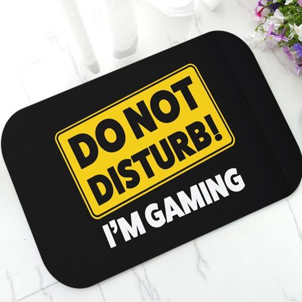 Kissen/Dekoratives Nerd Funny Do Not Disturb I'm Gaming Fußmatte für Gamer Coole Videospiele Game Fußmatte Geek Rug Carpet Home De