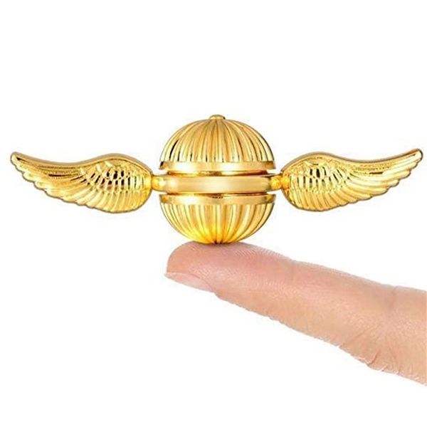 Golden Snitch Cupid Zappeln Spinner Antistress Hand Rotation Zappeln Spielzeug Engelsflügel Hand Spinner Metall Spielzeug für Kinder Geschenk