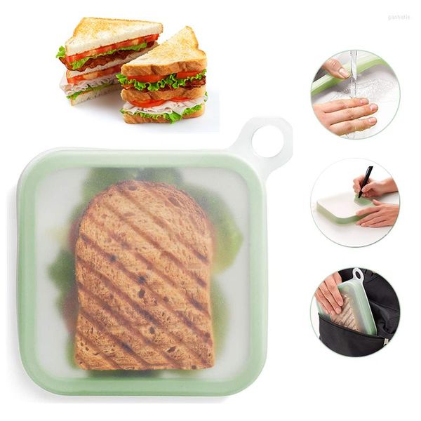 Dinnerware Sets Sandwich Lunch Bow Box Hamburger Fixed Rack Storage Kitchen Organizer Burger Silicone Donuts Case Container