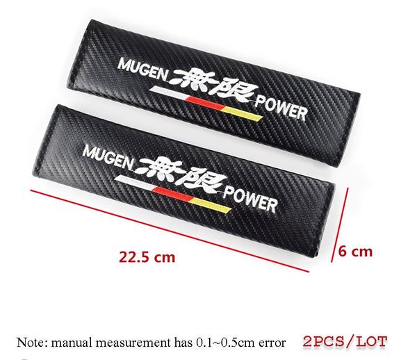 Caixa de tampa do cinto de segurança do carro de estilo de carros para o logotipo do Mugen Power para Honda Odyssey Insight Acessórios