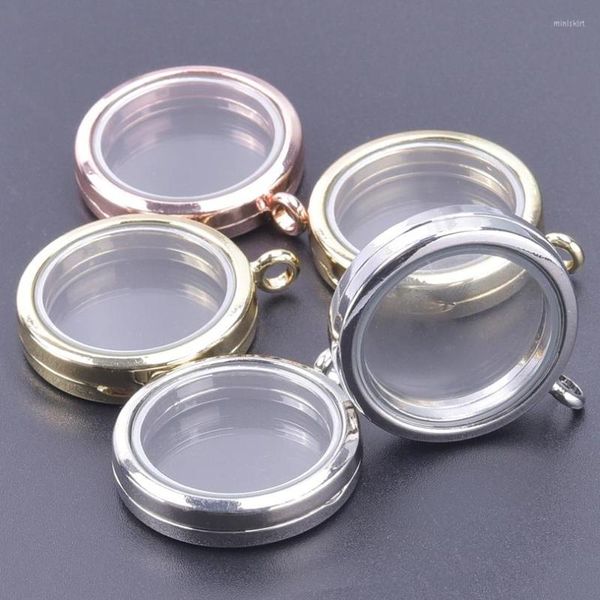 Anhänger Halsketten 1Pc 35mm Große Runde Glas Memory Medaillon Medaillon Breloque Für Diy Living Picture Relicario Kette Schmuck Bulk