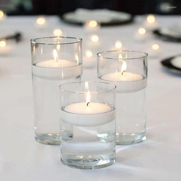 Titulares de velas Fornecem lutas de fábrica de cilindros vaso de cilindro alto transparente casamento transparente velas flutuantes vasos de vidro