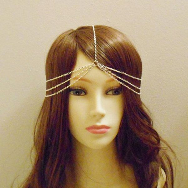 Haarspangen Bohemian Headchain Tiara Braut Kopfschmuck Hochzeit Zubehör Braut Stirnband Kopfkette Schmuck Stirn Stirnband