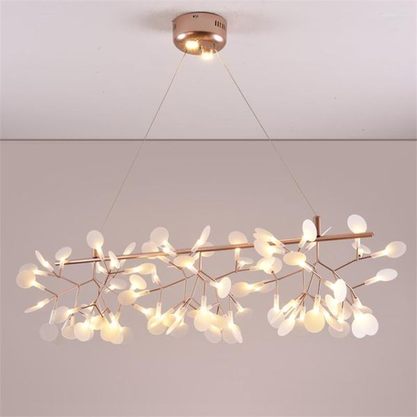 Lâmpadas pendentes Nordic Firefly Longe Lustelier Liderado para o apartamento da sala de jantar Tree Tree Branch Art Design Personalidade Luz pendurada