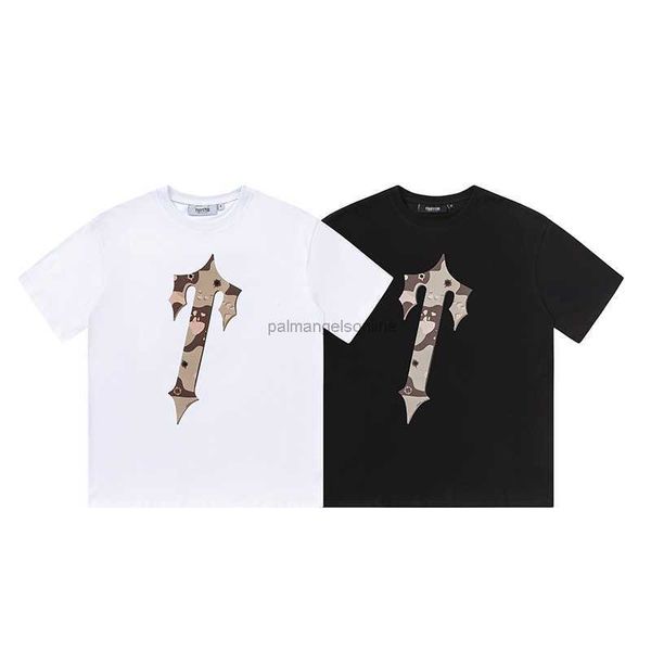 Tasarımcı Moda Giyim Tees Tshirt Trapstar Lrongate t Desert Camo Chocolate Oblique t Yüksek Çözünürlüklü Baskılı Kısa Kollu Saf Pamuklu ErkekStreetwear Üstler