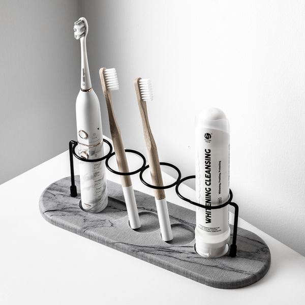 Porta -escova de escova de dentes por escova de dentes multifuncional quadro base de armazenamento acessórios de banheira