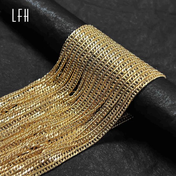 18K Hollow Cara Colar Curb Chain Chains Jewelry Real Gold Hot Sale Hot Hip Hop Mens puro