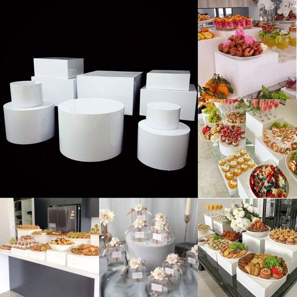 Festliche Lieferungen Luxus Romantische Hochzeit Tischdekoration Desserttablett Blumenbevorzugungen Geschenk Lebensmittel Obst Getränkehalter Kuchen Schokoriegel Buffet