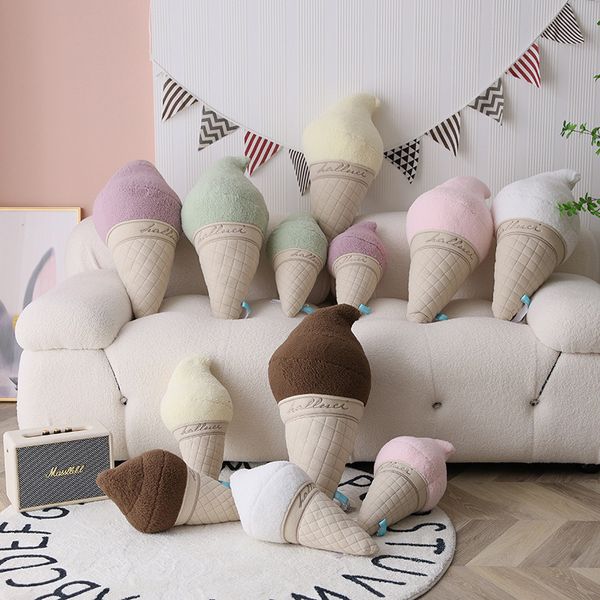 Bambole di peluche Ins 4060 cm Gelato Peluche Cuscino Peluche ripiene Decorazioni per la casa Cuscino per bambole Cuscino morbido Cuscino riempito Regali di compleanno 230504