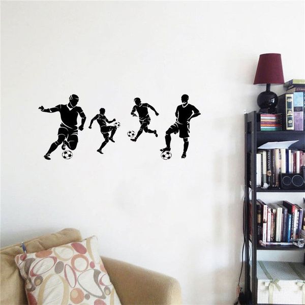 Sfondi Sport Calcio Wall Sticker Calcio Wall Art Stickers Moda moderna Adesivo per bambini Camere Room Decor Decalcomania murale DW6833 230505