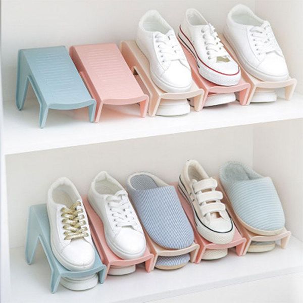 Giyim Depolama Dolap Ayakkabı Rafı Ev Plastik Alan Tasarruflu Çift Kıyafet Ayakkabı Raf Modern Temizlik Organize Raflar