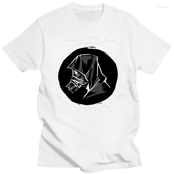 Мужские футболки Мужские футболки Dishonored Shirt Black Shadows Футболка с коротким рукавом с принтом Xxx Мужская милая пляжная футболка из 100 процентов хлопка MGQV