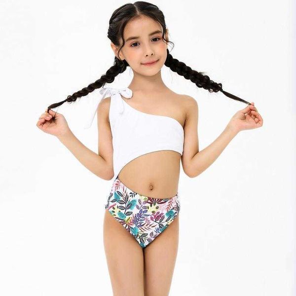 Minades de crianças de uma peça One Piece Bikini Show Belly Sexy High Girl Girls Swimming Swimming Swimming Atacado