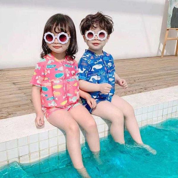 Futura infantil One Piece Swimsuit Surfing Surfing Garoth Girls One Piece Swimming Cartoon Boxer Bebê fofo