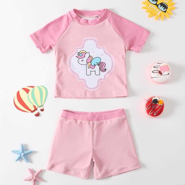 Pony Summer Split Costume da bagno per bambini Due pezzi Baby Cartoon Cute Girls