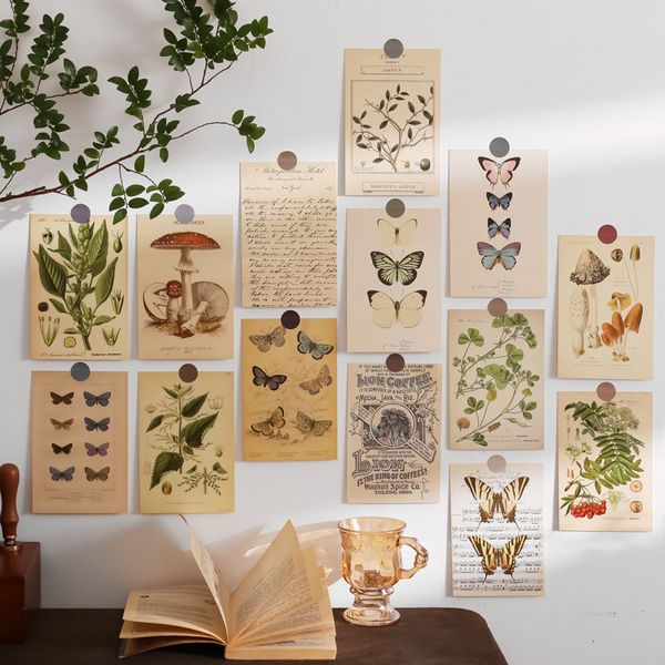 Sfondi 30 serie biologica Carte decorative per soggiorno Adesivi decorativi per la casa con farfalle