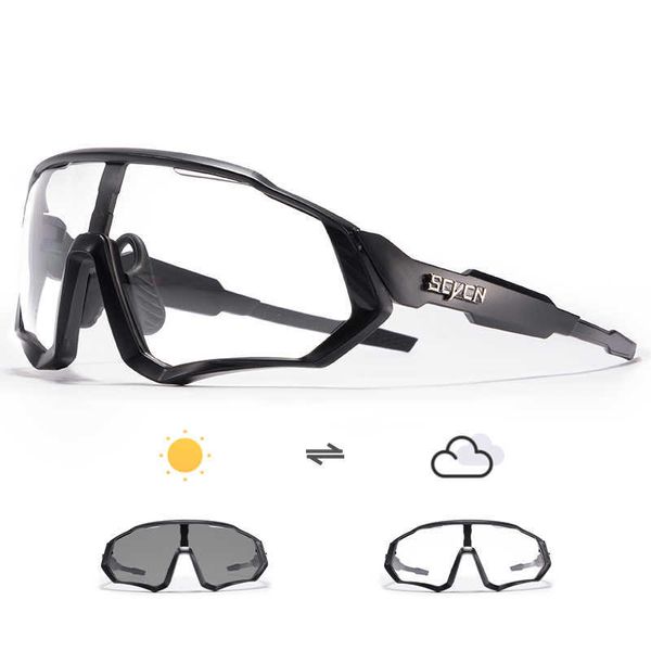 Eyewear Scvcn Brand Photochromic Sports Cycling Glasses Bicycle Eyewear Mountain Bike Óculos UV400 MTB ROAD RUND GLASSES P230518
