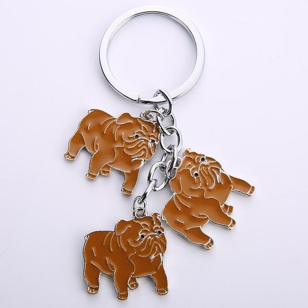 Chaveiros shar pei cão charme chaves para saco de carro branco dourado colorida metal zinco zinco shartei pendente homens mulheres chave de chaveiro de chaveiro