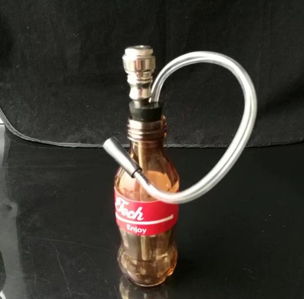 Pfeifen Aeecssories Glas-Wasserpfeifen Bongs Neue Coca Cola Sprite Glaswasser-Rauchflasche