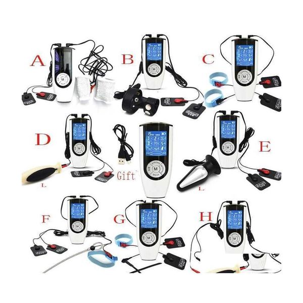 Beinmassagegeräte Masr Strongest Electric Shock Kits Estim Analplug Mas Pads Penis Penisringe Bdsm Männlicher Masturbator Sm Produkte Drop De Dhbpm