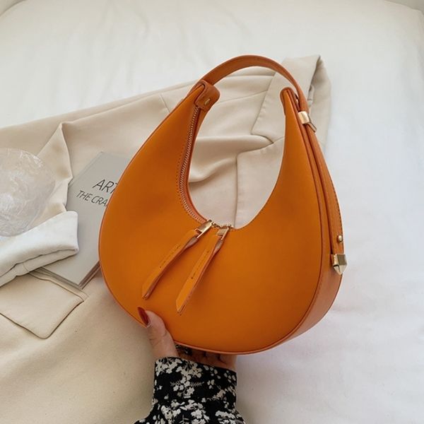 Вечерние сумки Hobo Woman 2023 Модные кожаные сумки для женщин черный апельсин