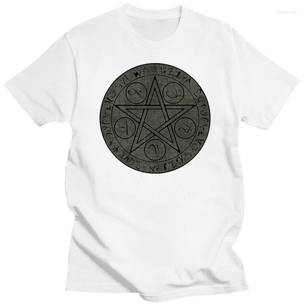 Magliette da uomo Disegni Casual Pentagramma Rune Maglietta Abbigliamento maschile Taglie forti 3xl 4xl 5xl Camicia da uomo slim in cotone Colletto tondo Tee Top