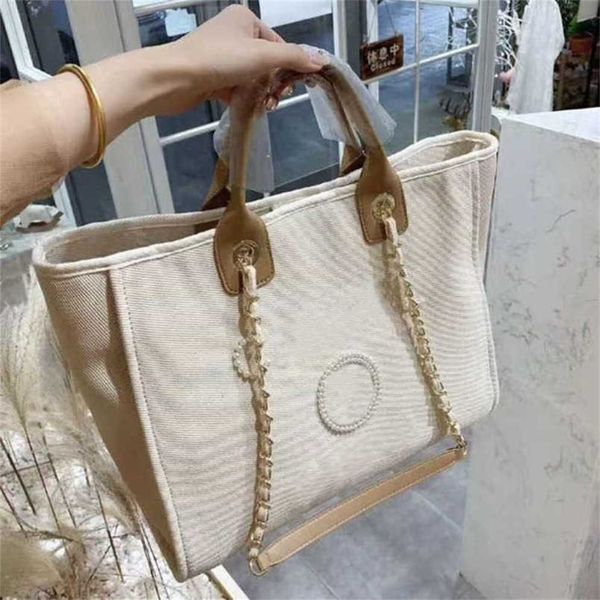 70% de desconto em bolsas à venda Bolsas de noite de luxo Bolsas de marca Bolsa de pérola Tote Canvas Bolsa de praia feminino ombro portátil grande capacidade grande bolsa Backpack 5WLH