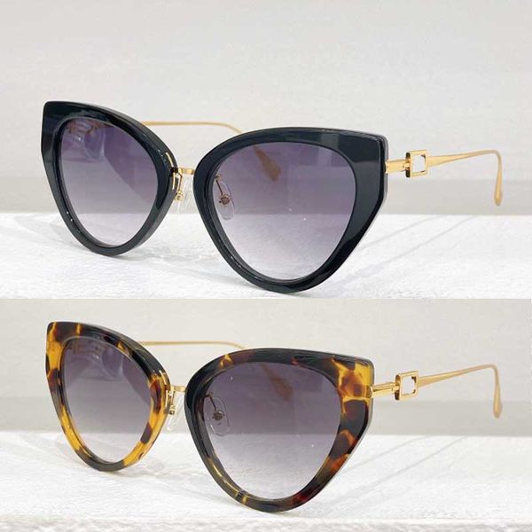 Lady Cat Eye Armação Óculos de Sol 40014 Armação de Fibra de Acetato Pernas de Metal Dourado Marca de Luxo Feminino Personalizado Multifuncional Solar Occhiali da Sole