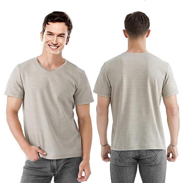 Asciugamano da bagno EMF Radiation Shield Uomo TShirt Abbigliamento protettivo Faraday Tessuto Manica corta Top Intimo 230504