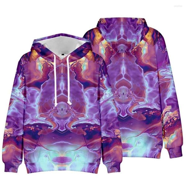 Herren Hoodies 3D Lila Mix-up Tie Dye Hawaii Hoodie Sweatshirt Streetwear Pullover Mode Damen Herren 2023