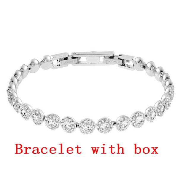 Bracciale angelico Collana Pendenti Momenti set Donna per ciondoli Braccialetti con perline Designer di gioielli Braccialetti tennis classici Swario 5A Diamante di cristallo Logo originale