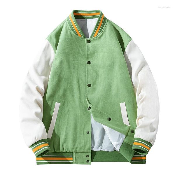 Jackets masculinos de primavera e outono de colar dos homens solteiros casuais casuais casaco de tendência uniforme de beisebol coreano 2023