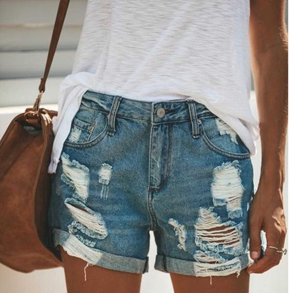 Damen-Shorts, Sommer-Shorts, ausgefranste, lässige, zerrissene, kurze Saum-Jeans, Mode-Denim-Hosen, sexy Ärmeloberteile für Frauen, Z0505