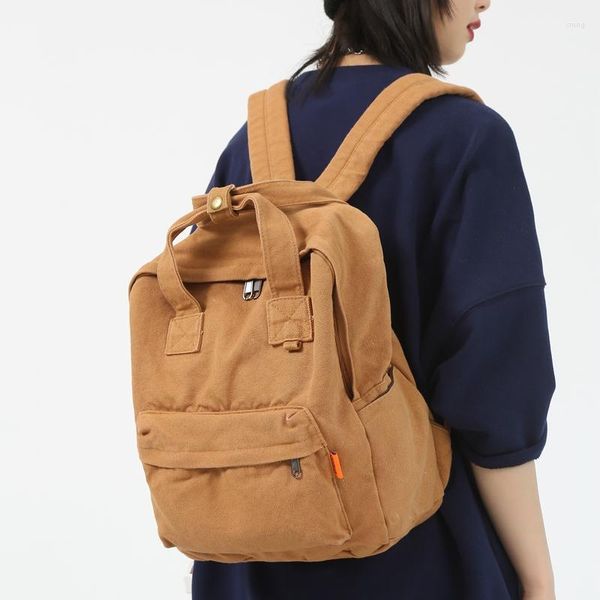 Backpack Girl Canvas School Bag Fashion College Student Vintage Mull Men Men Laptop Travel Kawaii Boys 2023