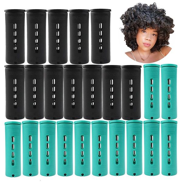 Rolos de cabelo hastes de perm grande 20 pcs verde jumbo preto pêlo natural onda fria onda de cabelo curto longa rolos de cabelo penteado penteado 230505