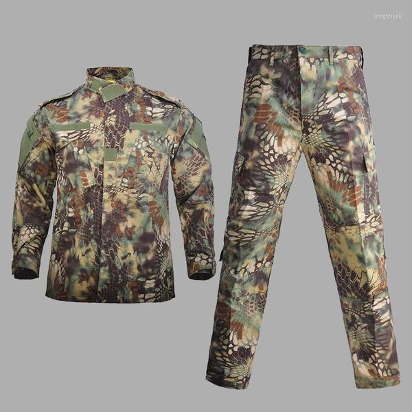 Erkek Ceketler Askeri Tekdüzen Kamuflaj Taktik Takas Takımı Erkek Ordu Özel Kuvvetleri Savaş Ceket Ceket Pantolon Set Asker Giysileri