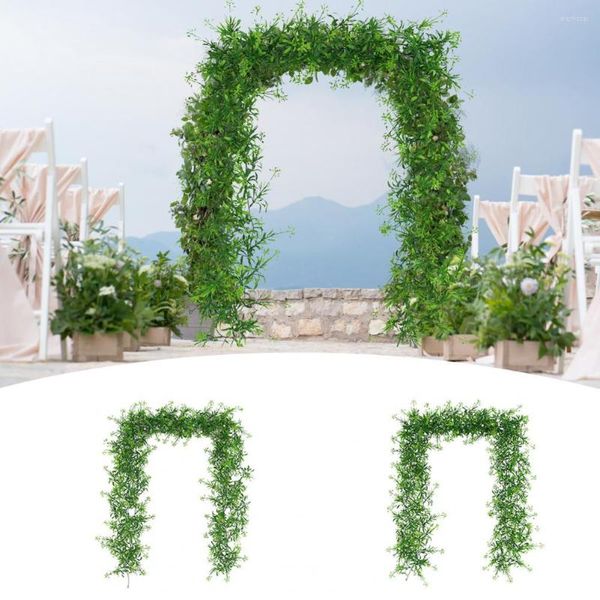 Fiori decorativi Delicato colore brillante Soggiorno Decorazioni per la casa Pianta verde finta appesa a lunga durata Forniture in rattan finto Babysbreath