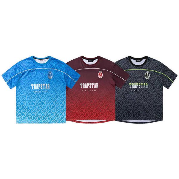 Roupas de moda de grife camisetas camisetas Trapstar nicho beleza tendência esportes de verão camisa casual manga curta malha gradiente respirável secagem rápida camiseta para homens