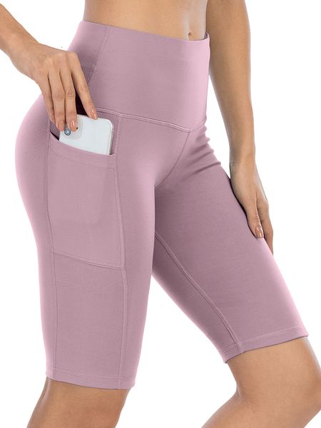 Leggings da donna Leggings fitness corti da donna Tasche estive in poliestere Leggins da palestra Vendita calda Pantaloni sportivi da yoga Vita alta Elastico 230505