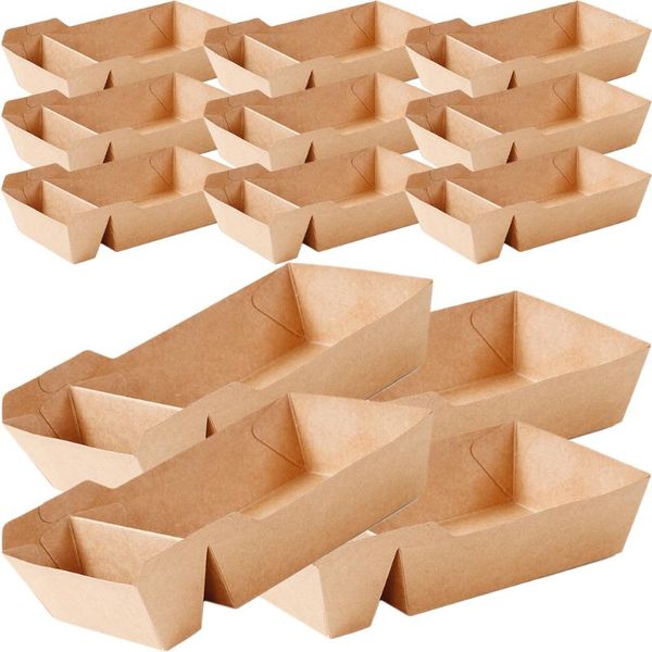 Enrolamento de presentes 50pcs Candy Shop Snack Bowl for Kids Baking Boxes Carnival French Inces