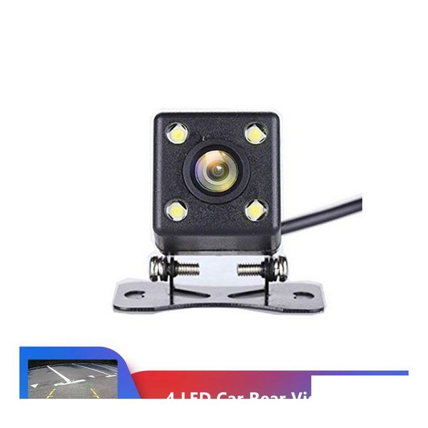 Araba Arka Görünüm Kameraları Park Sensörleri Kamera IP68 Su Geçirmez 4 LED Gece Görme Geniş Açılı Geri Ters Yardım Yedek Kameralar D DHNHF